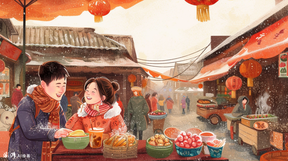 ai绘画|连环画·年味儿:甲辰回乡迎春图