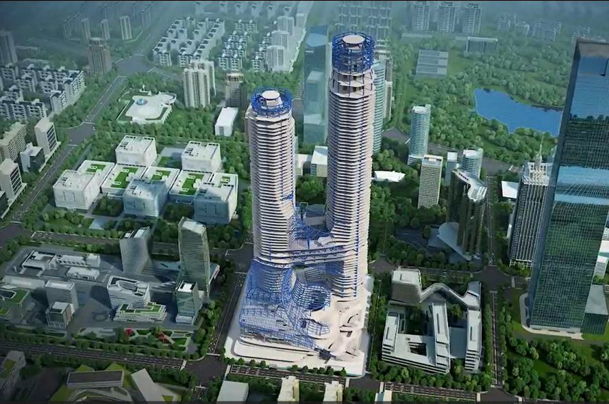 深圳2个新地标传利好！深圳湾超总C塔东塔结构突破100米；前海会展新城传新进展_腾讯新闻