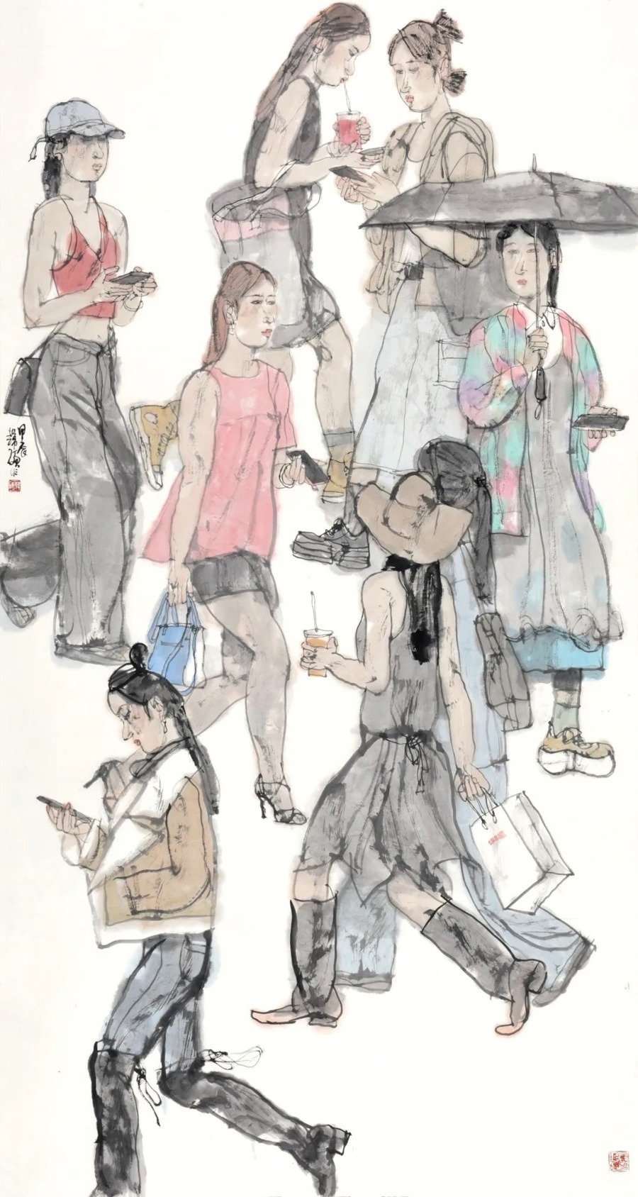 上海中国画院花开"并蒂",画师交流展系列首迎来韩硕水墨人物画展