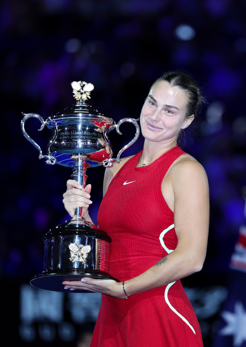 网球——澳网女单:萨巴伦卡夺冠(4)