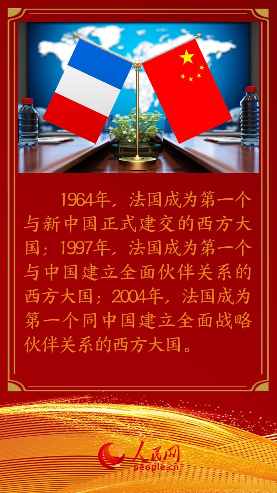 中法建交60周年:中法关系始终走在中国同西方国家关系前列