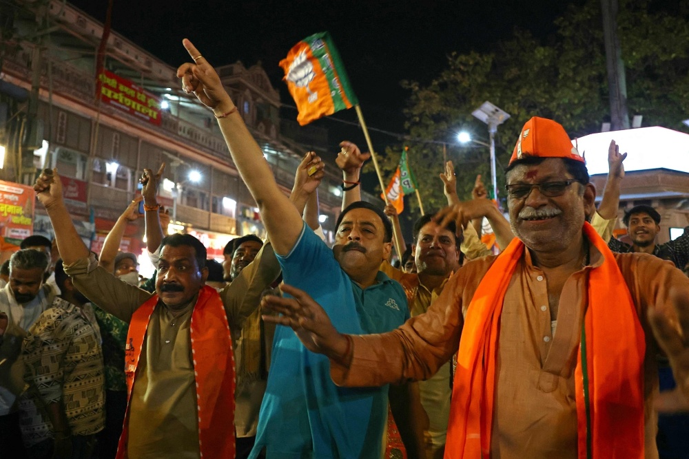 的印度人民院第18届选举最终计票结果,执政党印度人民党主导的全国民