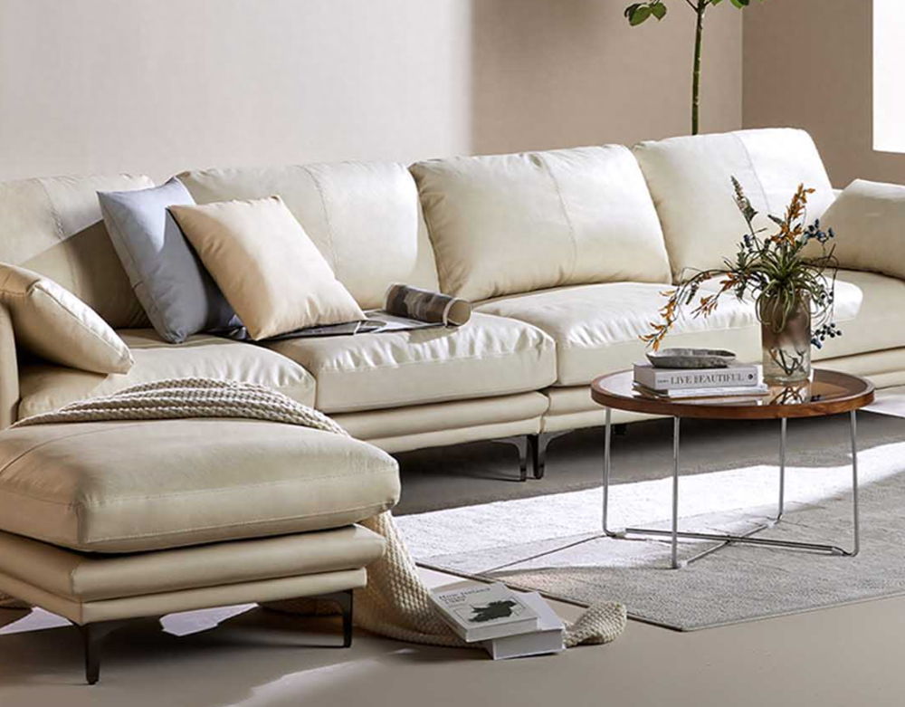 松软有型,为懒惰而生,8h大c位抗菌真皮沙发轻松解锁第二"卧室"