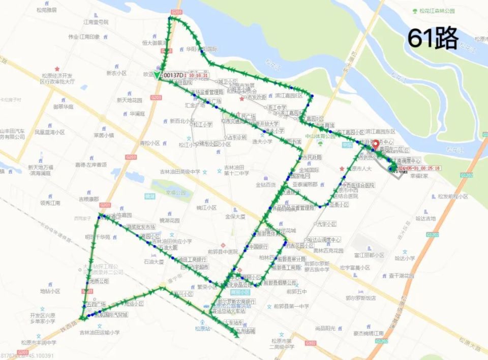绿色为绕行线路)6路公交调整后营运路线见下图:6路绕行线路01为确保您