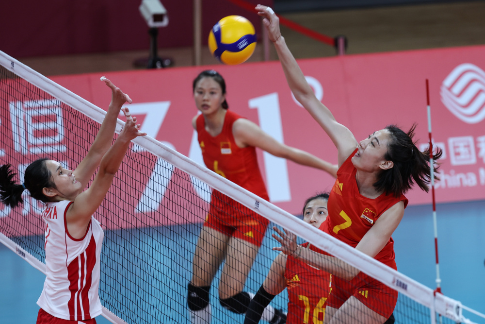 排球女子a组预赛中国队胜朝鲜队