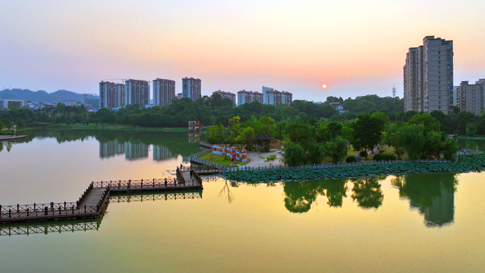 江西宜丰湿地公园景美如画