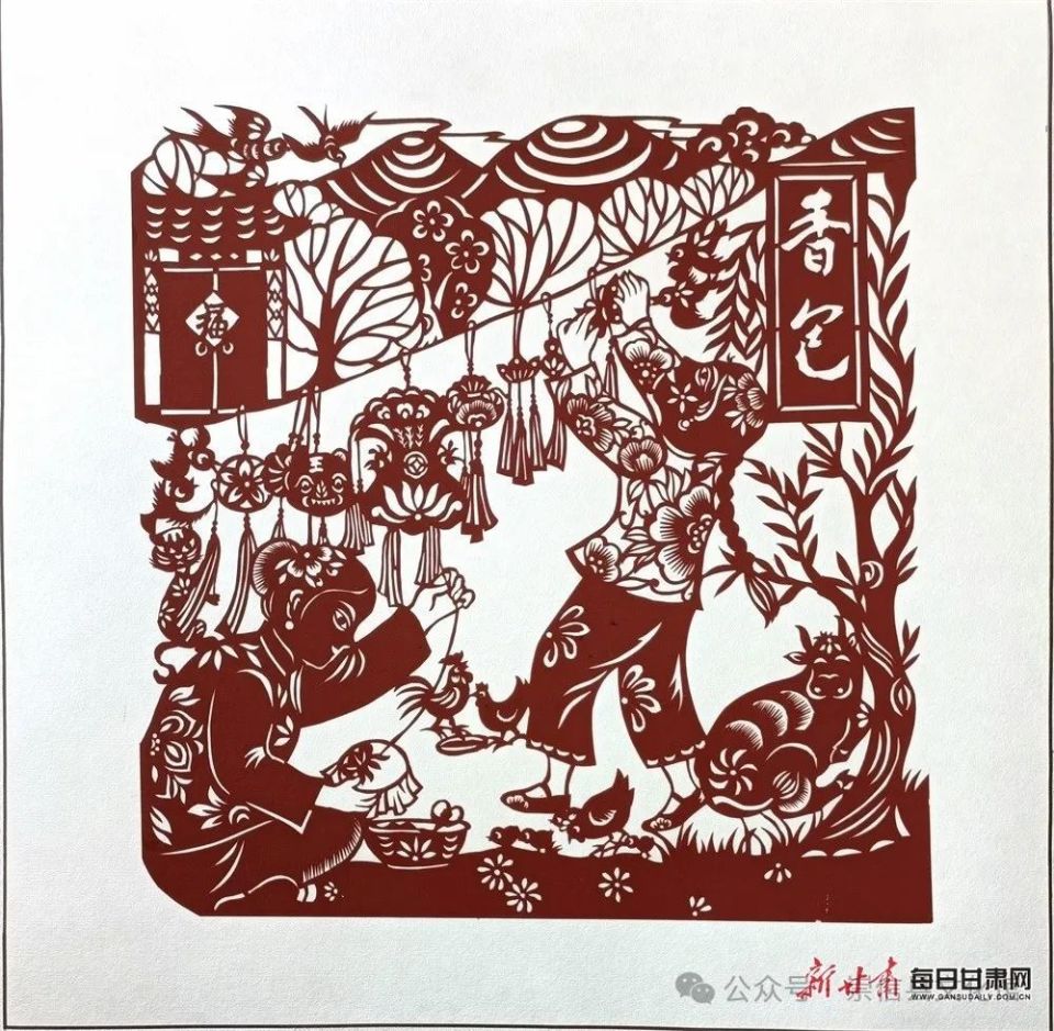 崇信剪纸艺人关月辉剪刀下的陇东民俗