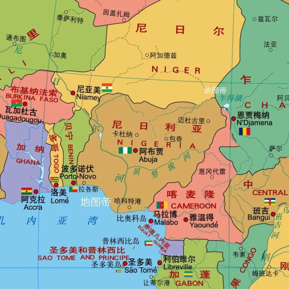 尼日利亚的面积在非洲只算中等偏大,但在几内亚湾沿岸国家中,是当之无