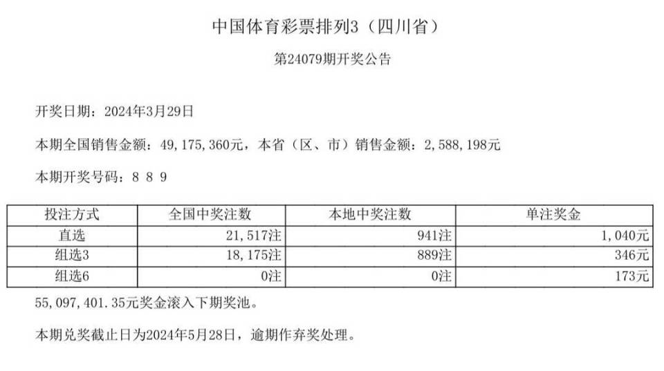 中国体育彩票3月29日开奖结果