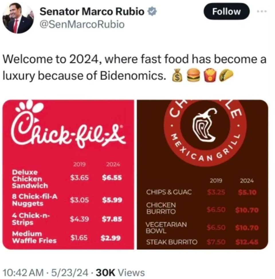 社交媒体上,广泛流传着有关麦当劳等快餐价格的虚假信息.