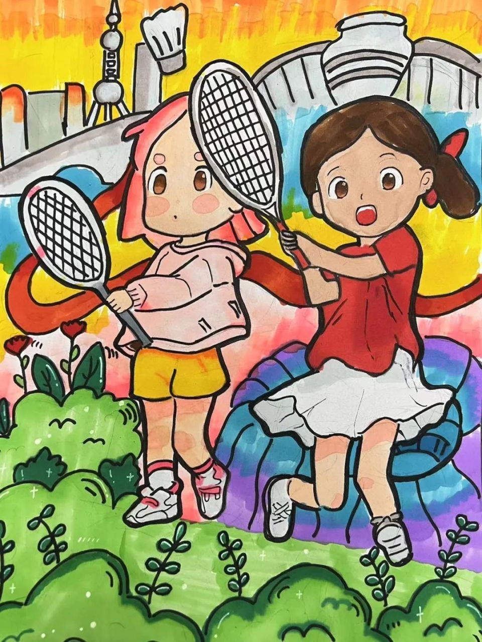 体育运动"绘" 文化光"影"秀绘画摄影比赛进行时-腾讯新闻