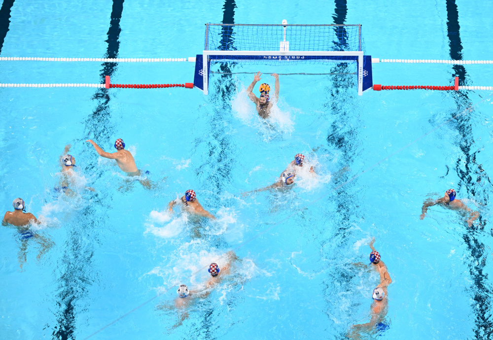 巴黎奥运会丨水球——男子金牌赛:塞尔维亚队夺冠(2)