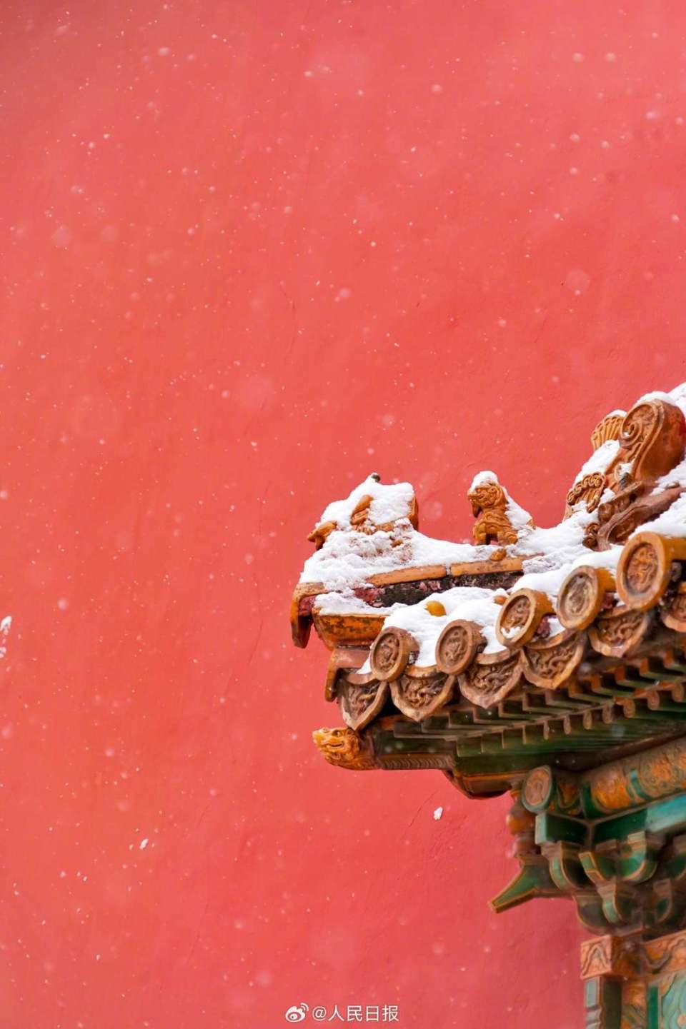 白雪红墙!故宫雪景再上新