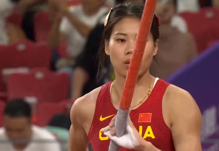 中国队第145金李玲打破亚运会纪录加冕女子撑竿跳高三连冠