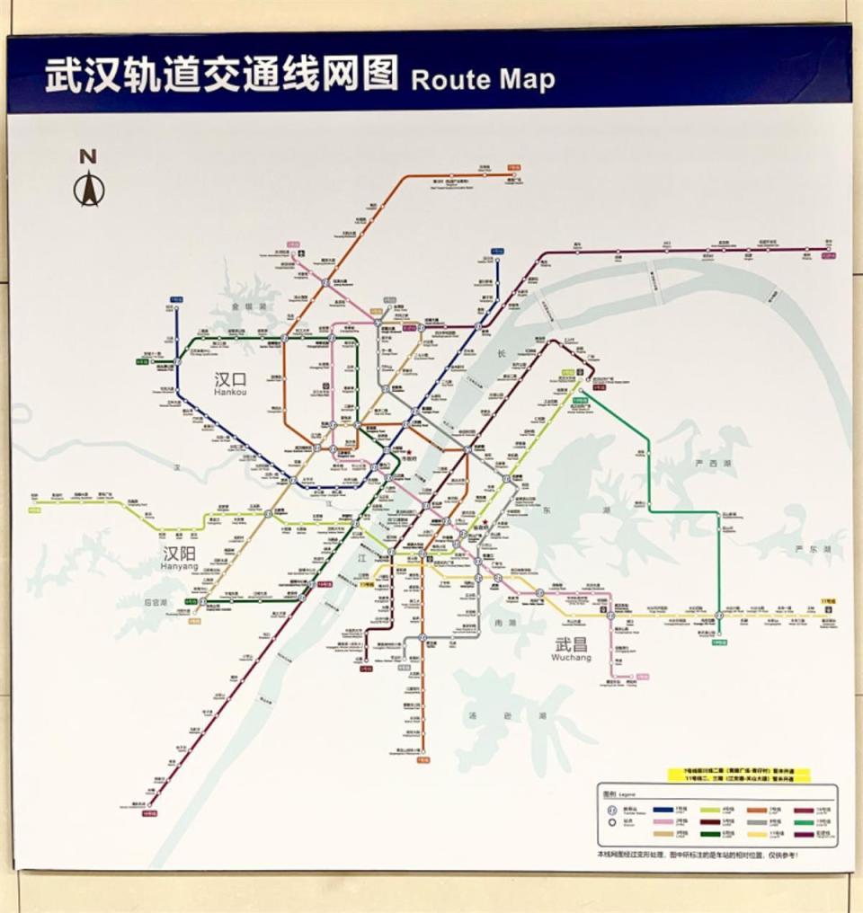 武汉已开通地铁线路图图片