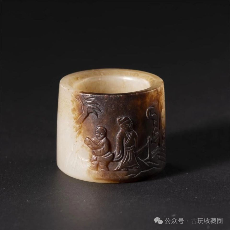 清乾隆 人物图诗文扳指