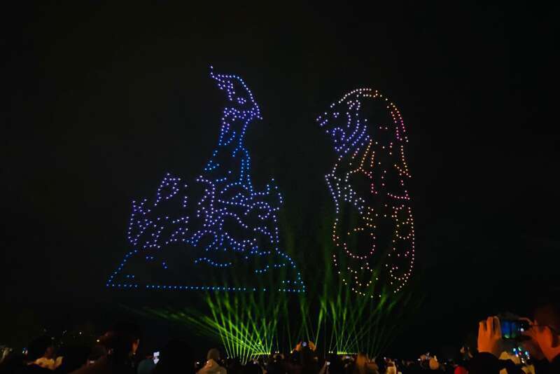 超8万发烟花点亮中新广州知识城夜空