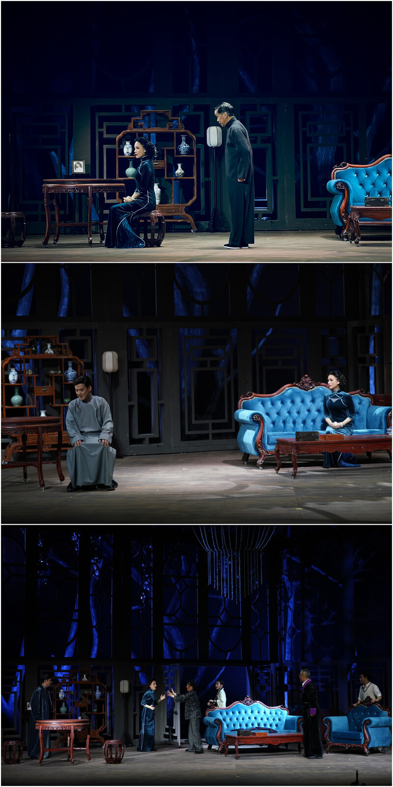 原著《雷雨》发生地在北平周公馆,此次改编将其搬到上海