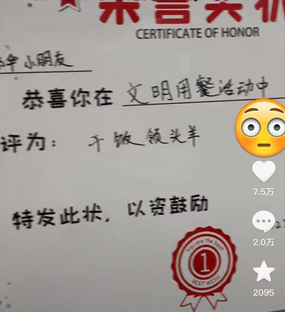 说起幼儿园里的奇葩奖状,很多父母都在网上分享了自己的"私藏".