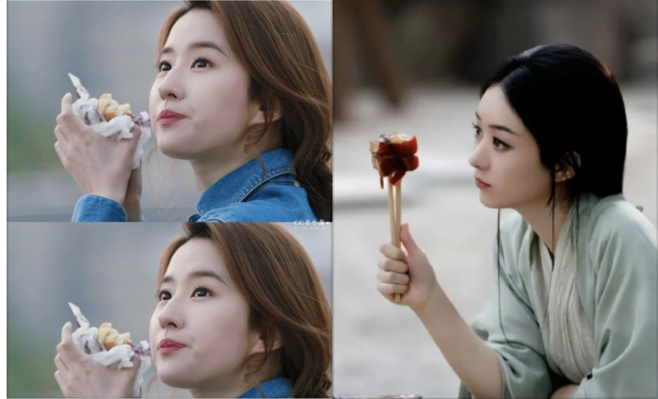 刘亦菲吃汉堡,赵丽颖吃红烧肉,撕掉了「假吃演员」的遮羞布