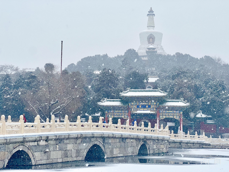 今日北京的雪景图片