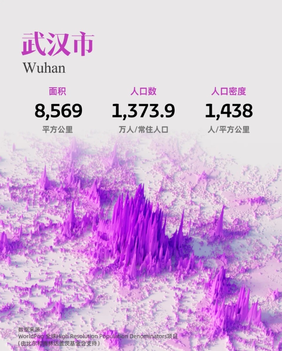 湖北省人口空间分布图