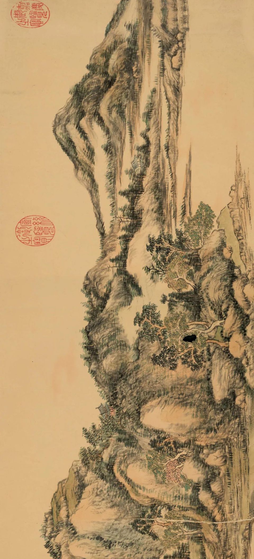 北京保利拍卖丨山势欲尽处——弘仁《湖山清逸》与弘旿《翠屏云繡》山水二