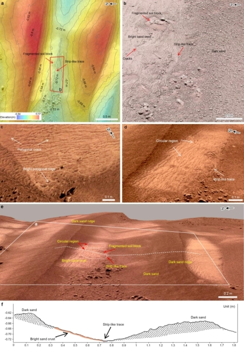 科学家根据祝融号返回的沙丘表面特征提出现代火星存在水