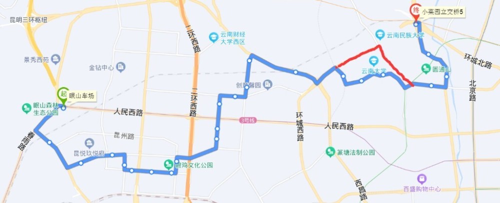 101路線路走向圖四,