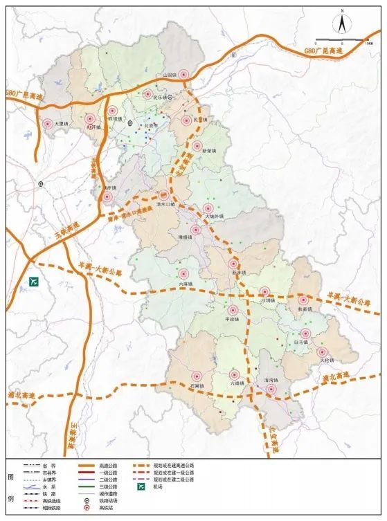 北流市"十四五"高速公路项目规划示意图.