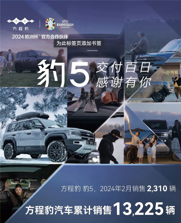 比亚迪方程豹2月卖出2310台:累计销量已超13000大关_腾讯新闻