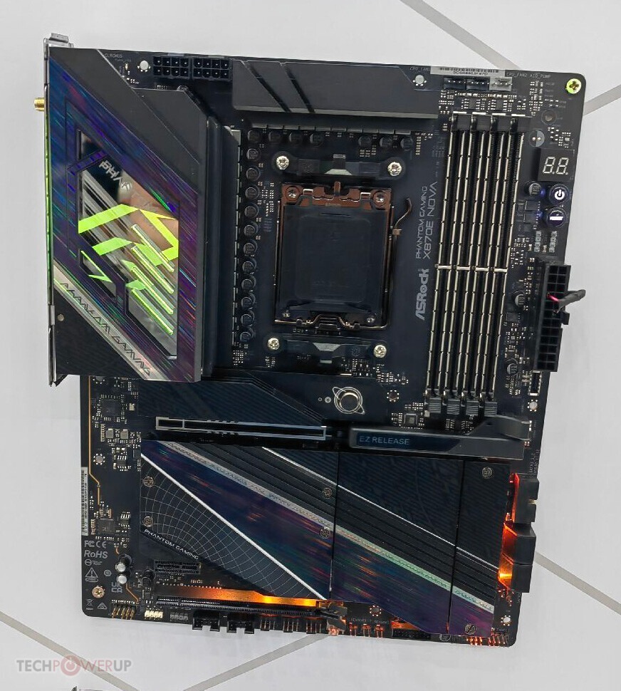 华擎x870/e全系主板亮相,还有a卡也用12v-2×6接口!