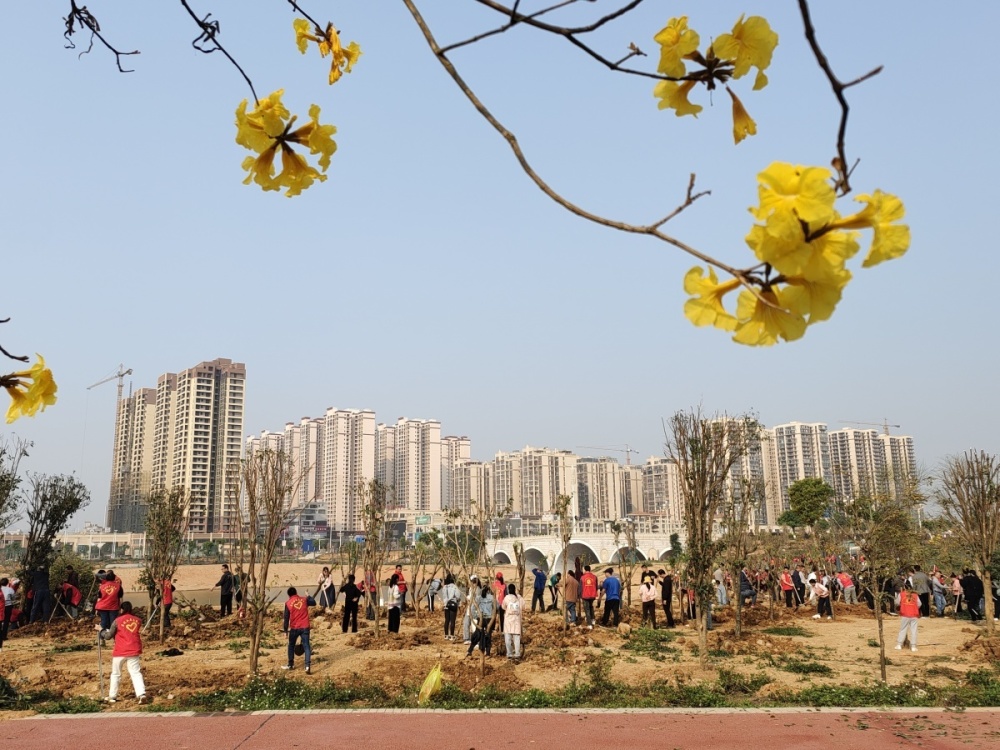 3月10日,武宣縣在縣城仙湖公園開展2023年