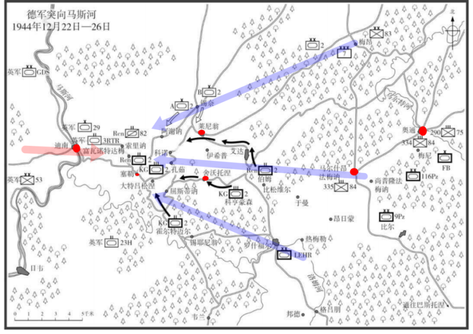 作为主攻方向上的主力,(党卫军)第6装甲集团军甚至没能完成战役展开
