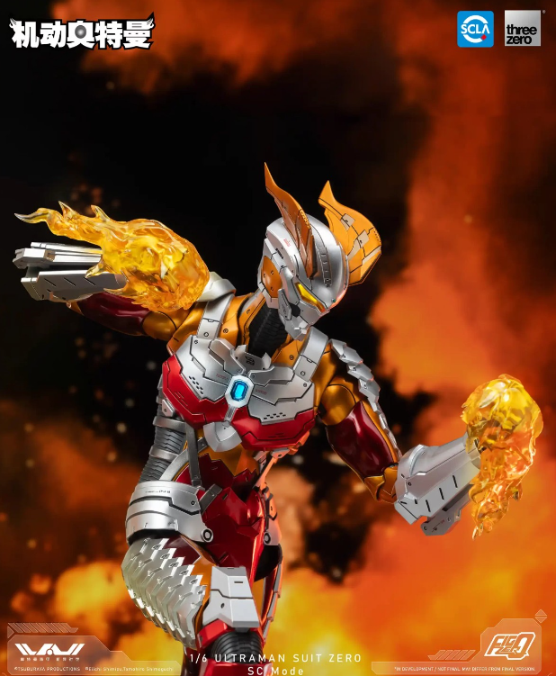 机动奥特曼赛罗强壮日冕型手办官图 附带能变长枪和长剑的武装