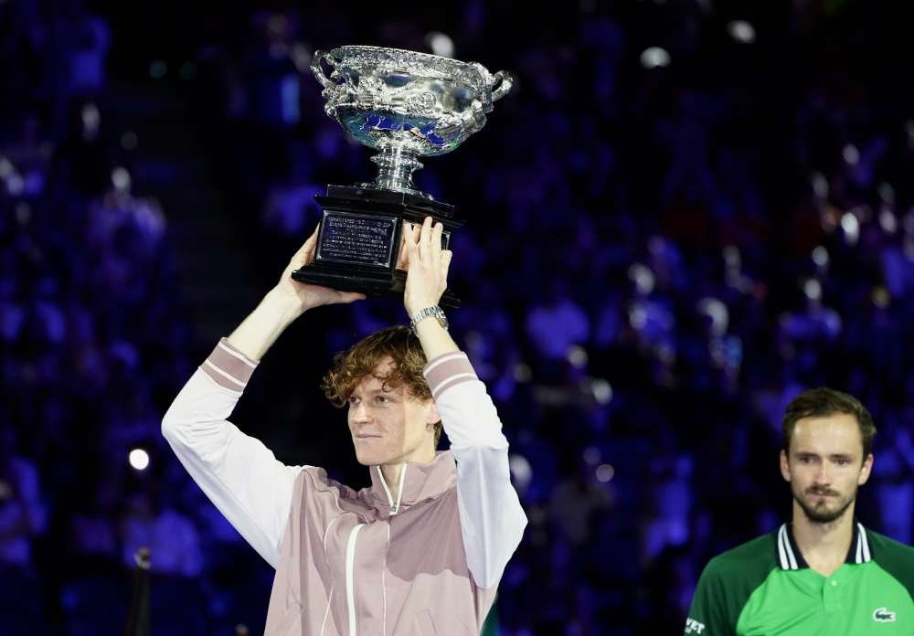 网球——澳网:辛纳男单夺冠(2)