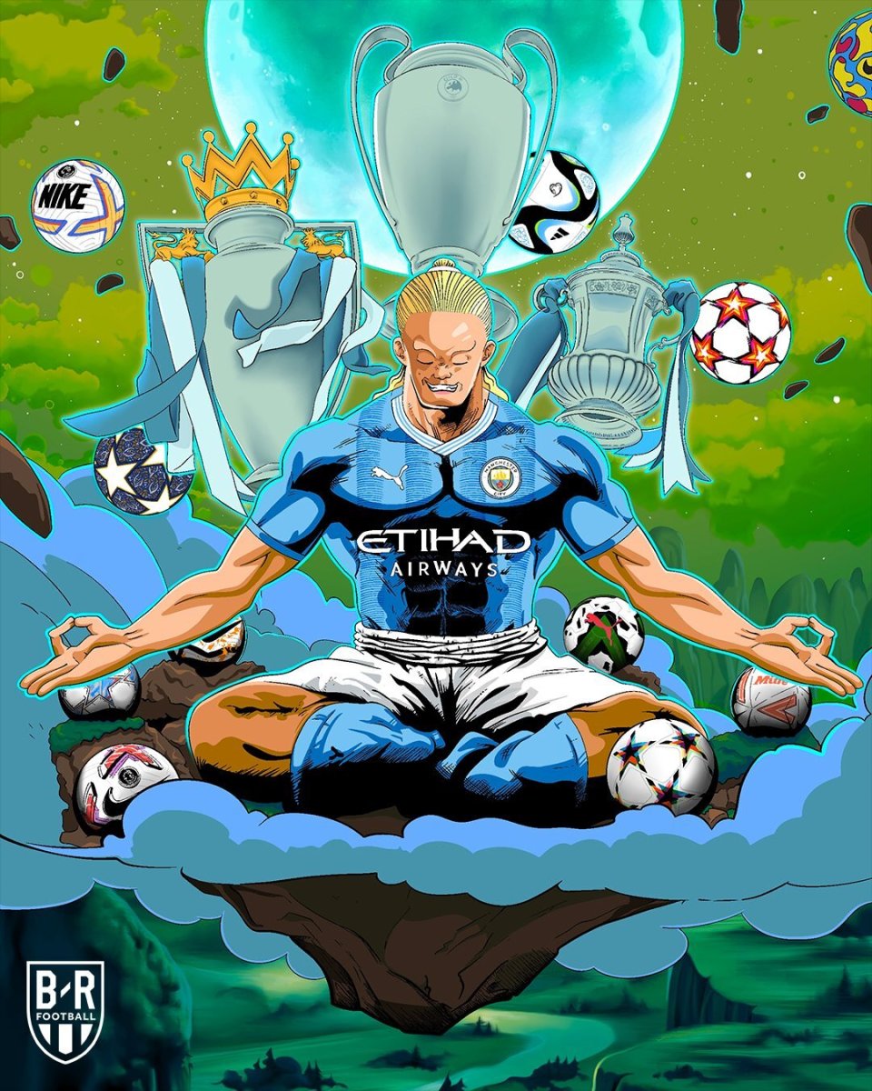 哈兰德应力性骨折伤缺2个月&不能走路,本赛季27球6助