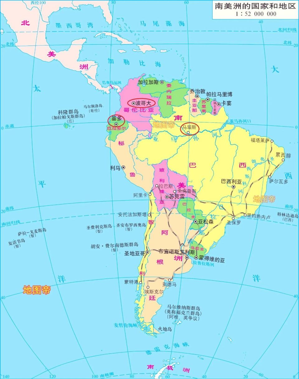 赤道穿过南美洲哪些国家，城市气候差异为何这么大？-腾讯新闻