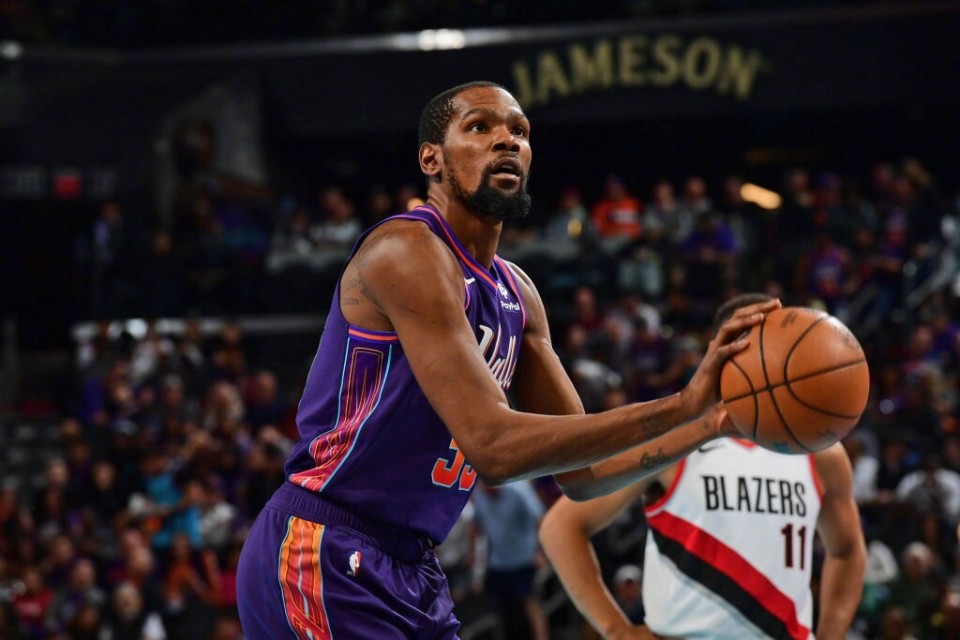 【集锦】开拓者107-120太阳 杜兰特布克合砍59分主场兵不血刃击败开拓