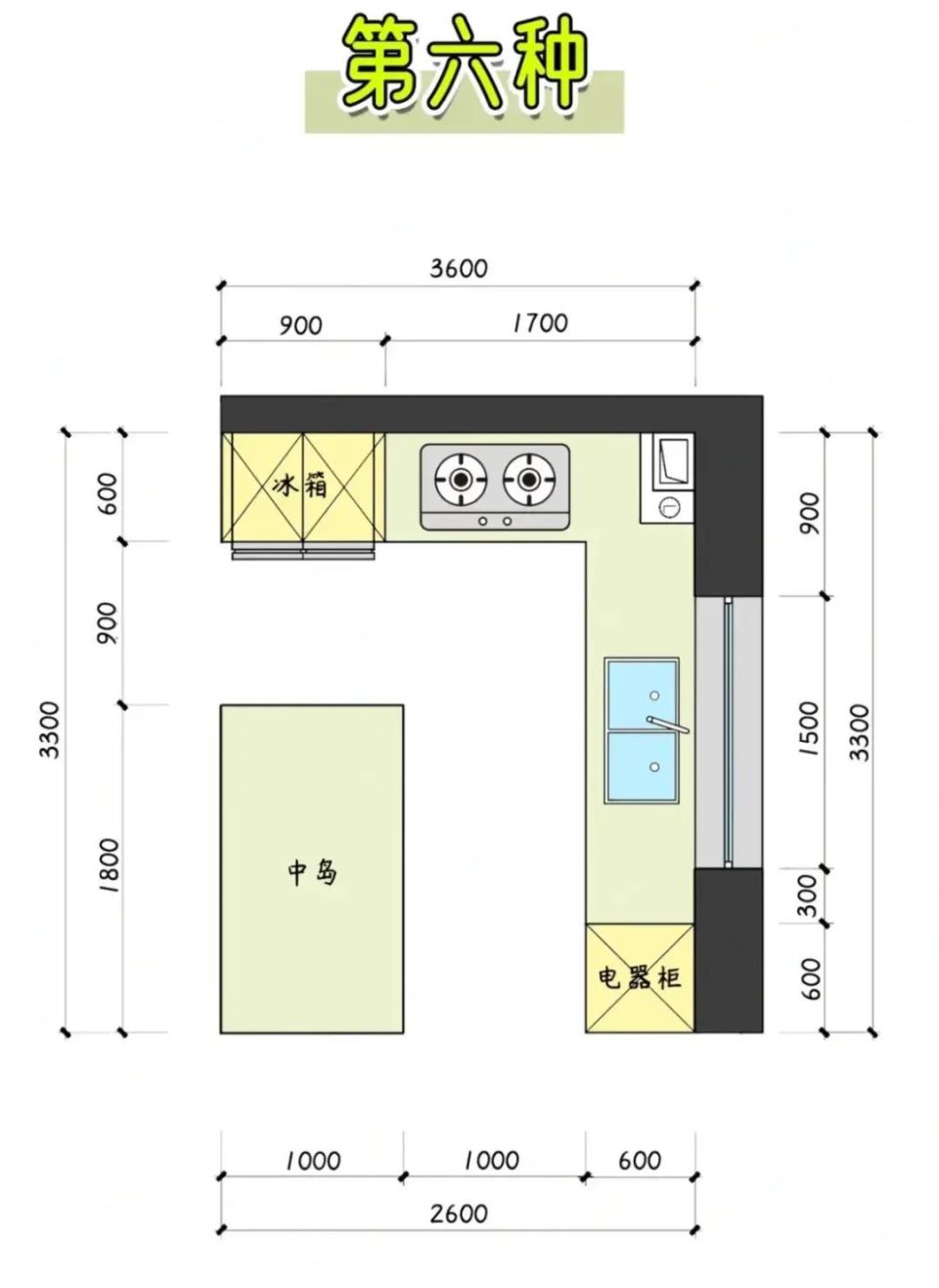 ②开放式厨房设计要点以粉丝家6㎡的厨房为例,看看厨房是如何设计成