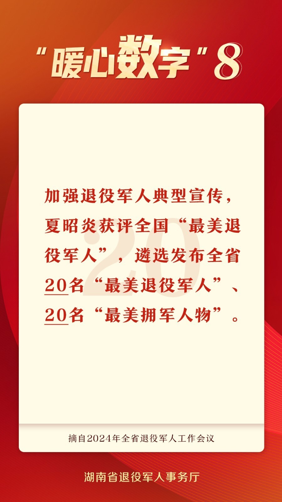 海報丨退役軍人這些暖心數字與你有關