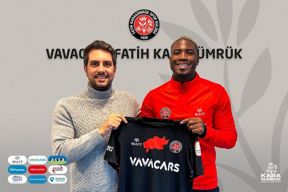 官方前三镇外援马尔康租借加盟土超法蒂赫卡拉古鲁克队