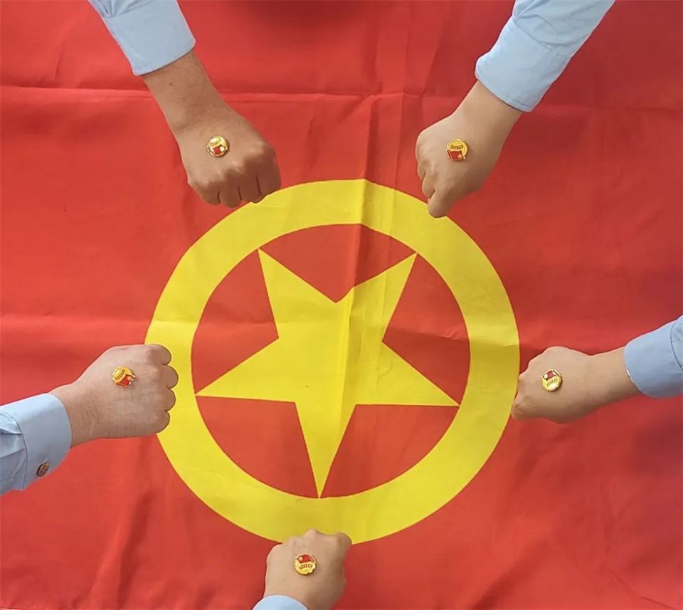 青春快门按下,与团旗团徽撞个满怀!