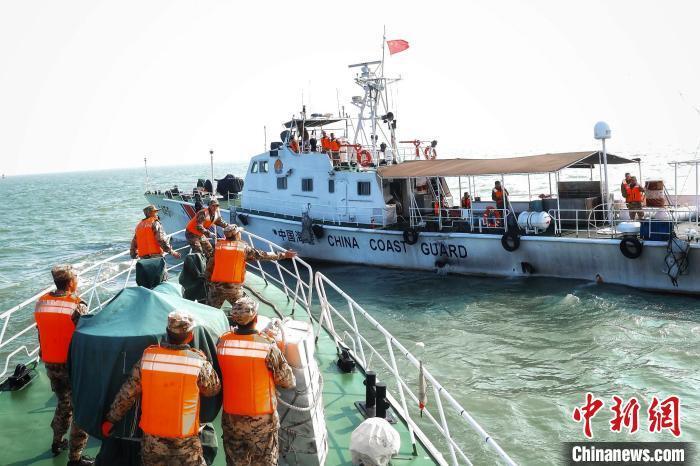 漳州海警局供图海上专项训练现场.漳州海警局供图海上专项训练现场.