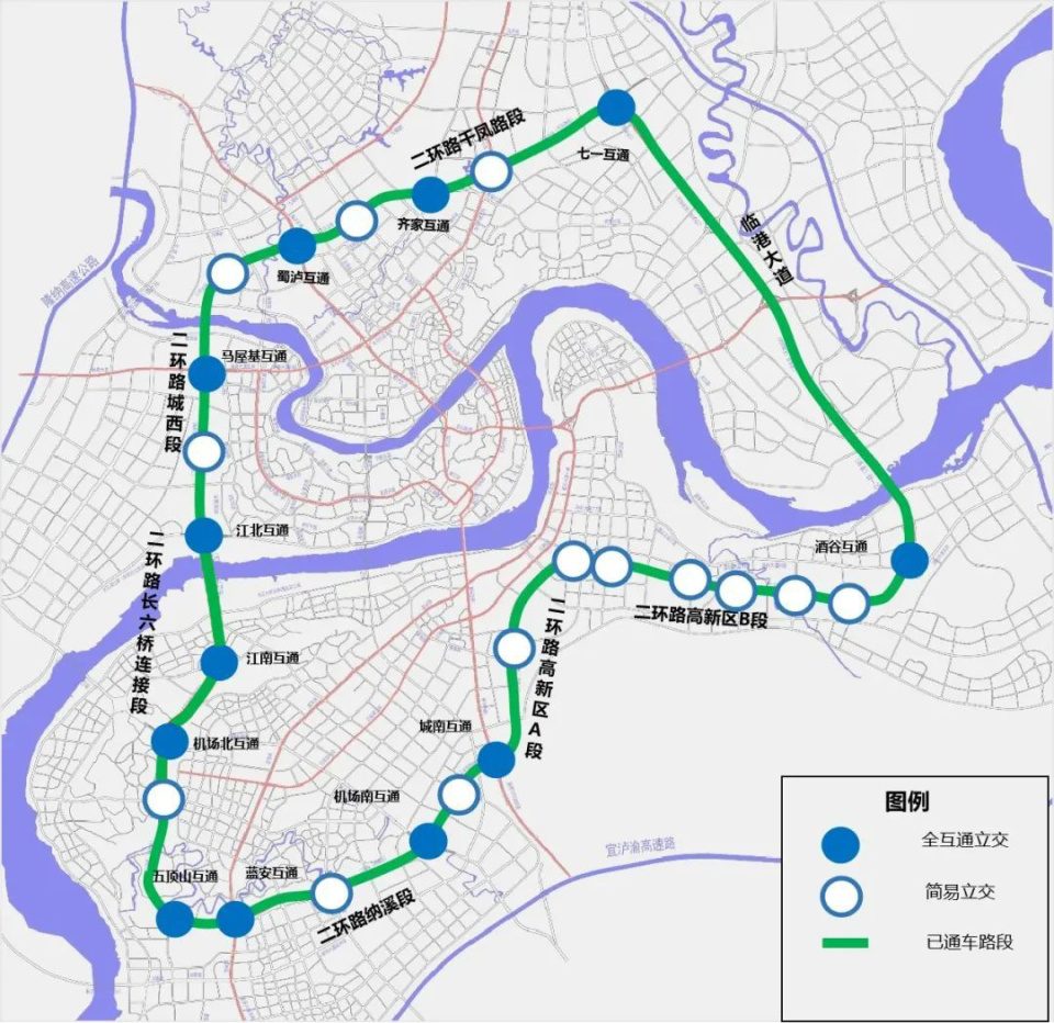 鄰玉長江大橋建成通車瀘州市二環路全線貫通