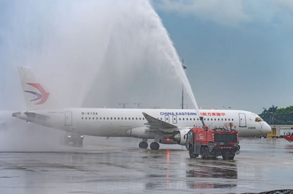 919a执行mu5309航班,搭载162名旅客,从上海虹桥机场飞往广州白云机场