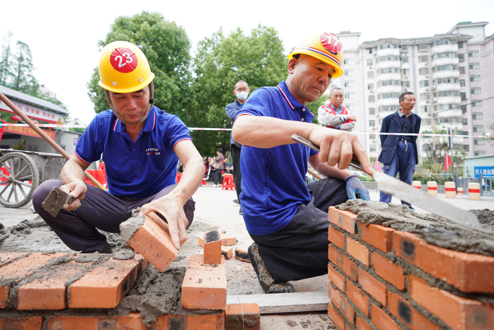 安徽合肥砌筑大赛比技能