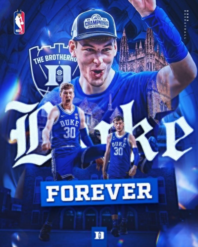 杜克中锋菲利波夫斯基自宣将参加2024年nba选秀