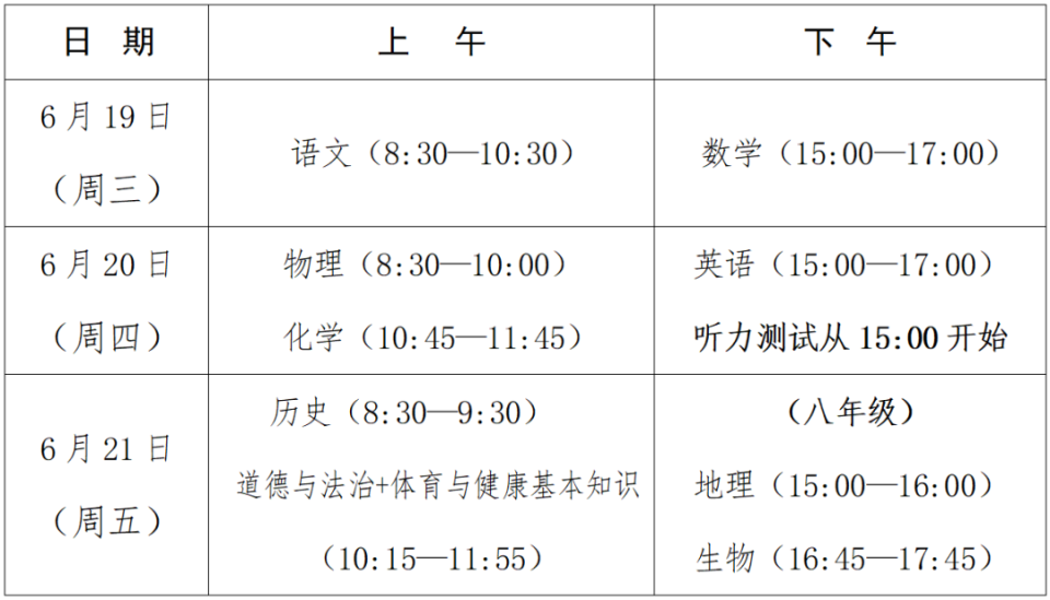 端午节,毕业考,小升初派位,暑假……期末时间安排来了