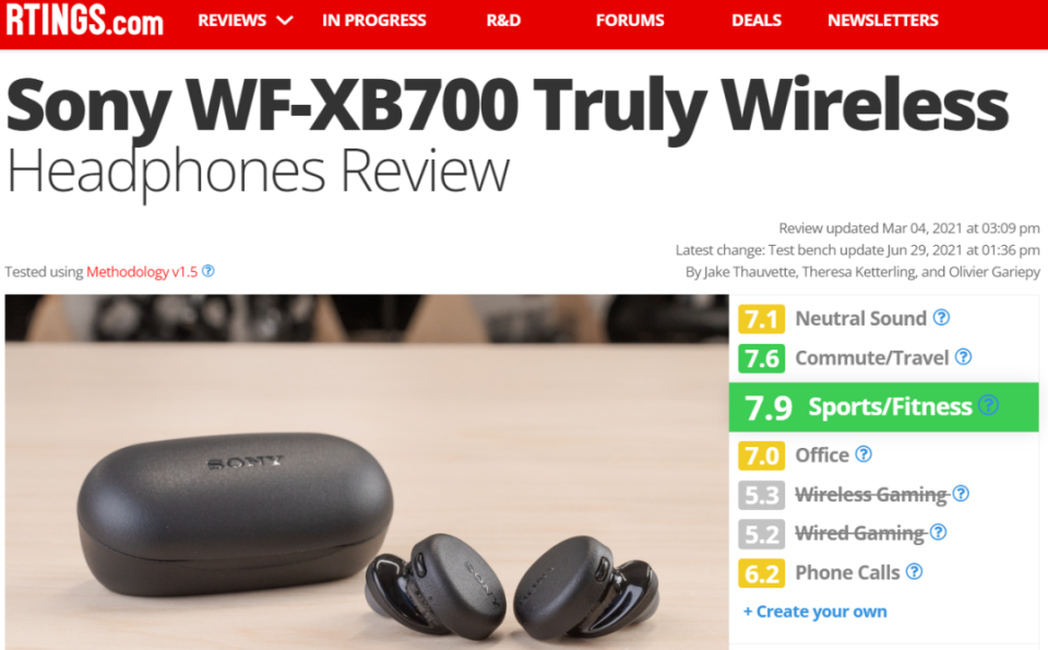 国外音质测量网站对索尼数款蓝牙耳机音质的评分,最高分给了谁?